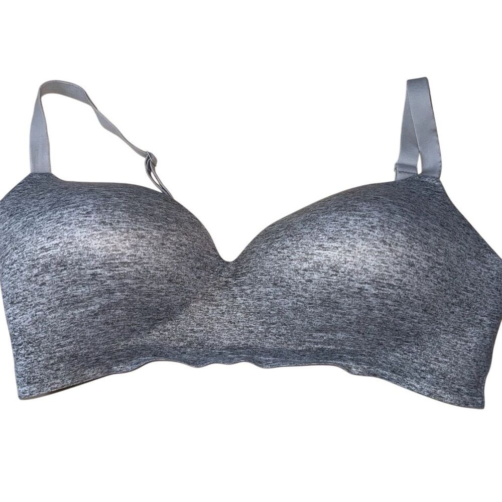 Soma‎ Enbliss Wireless Bra 38DD Gray Full Coverage Adjustable Straps